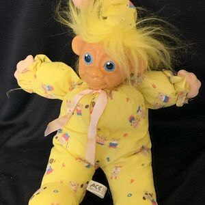Vintage Ace Troll Doll, 12" soft body